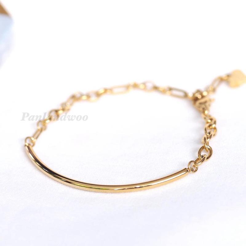 Gold Rhinestone Design Adjustable Simple Commuter Bracelet