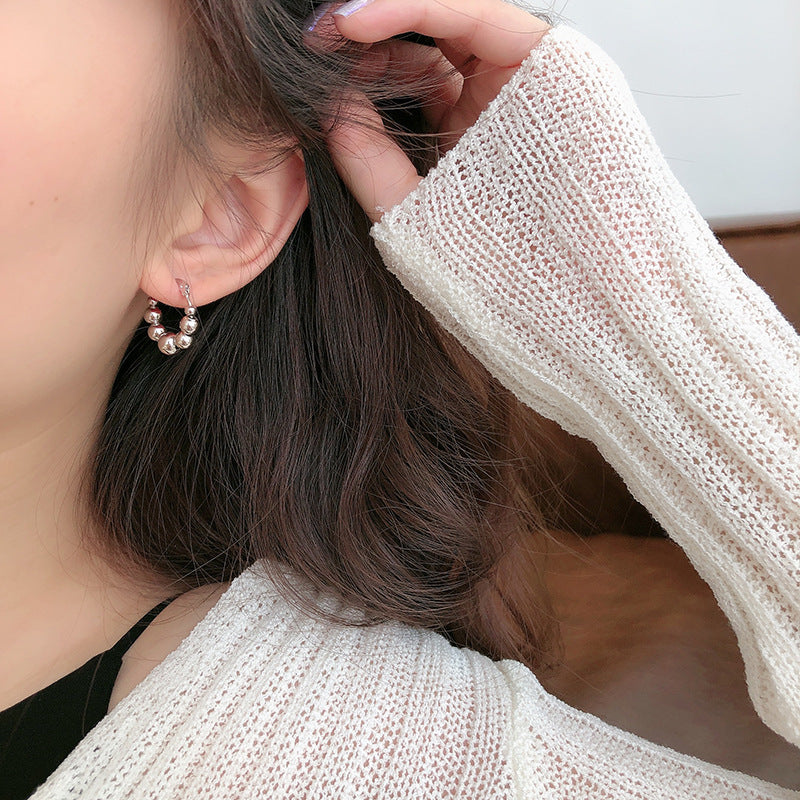 Beaded Korean Style Clip Elegant Niche Ear Line