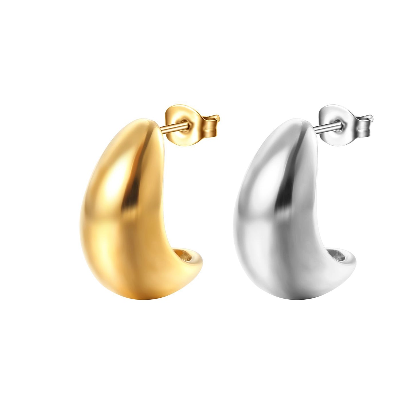 Women's Fashionable Semicircle Beanie Stainless Steel High-grade Earrings