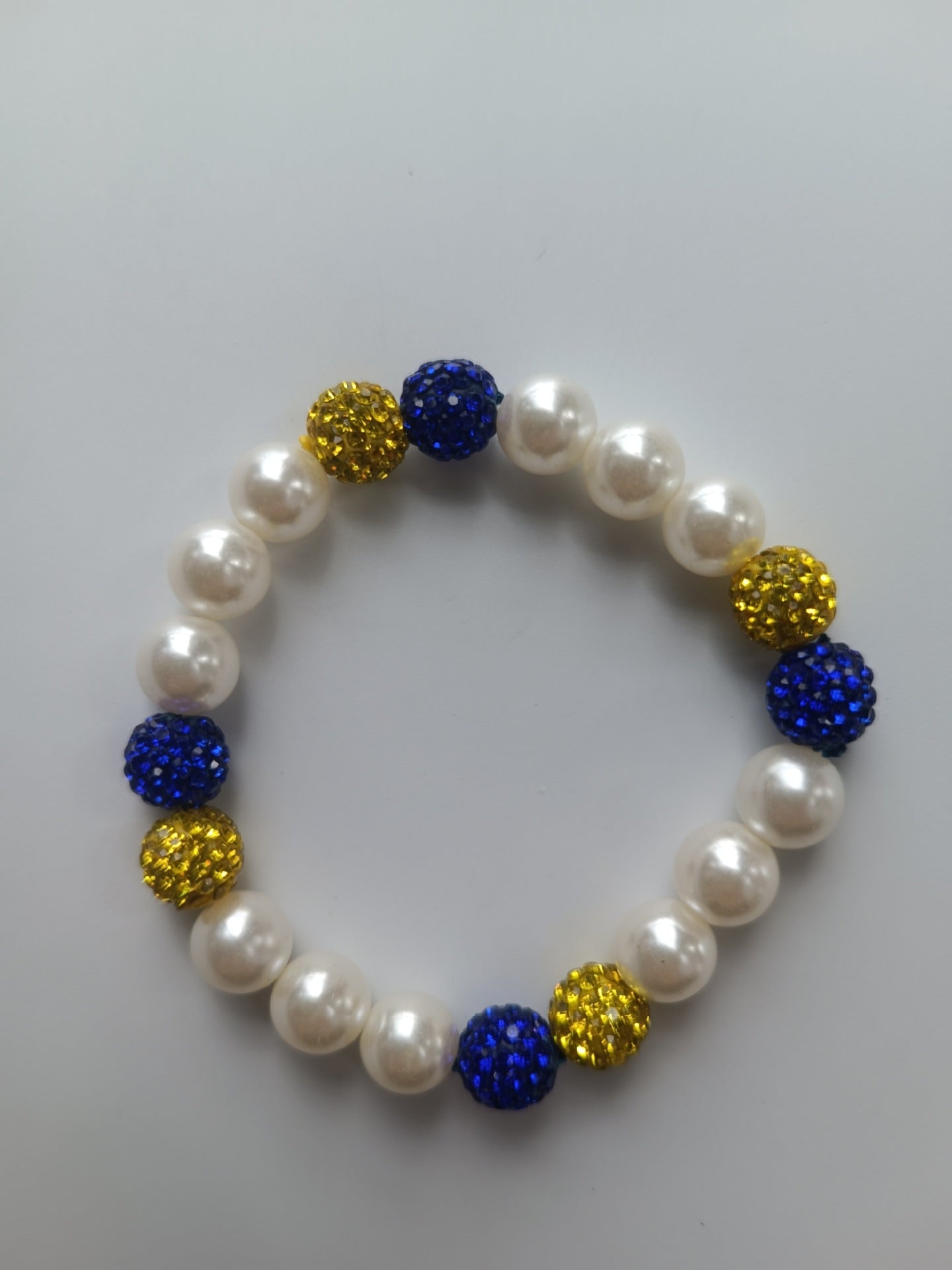 Polymer Clay Rhinestone Ball Filament Hip Bracelet