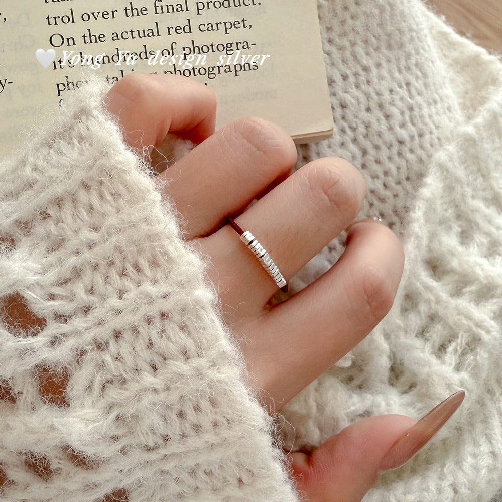Broken Black Rope Red Exquisite Fashion Simple Rings