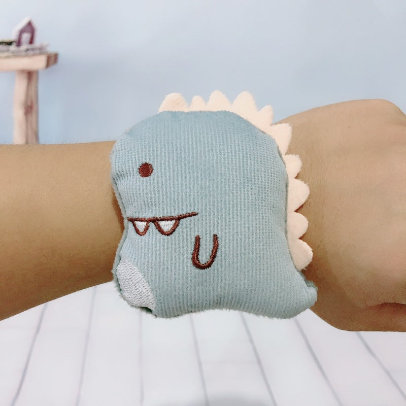 Children's Plush Cartoon Pop Cute Sun Flower Couple Female Dinosaur Slap Bracelet