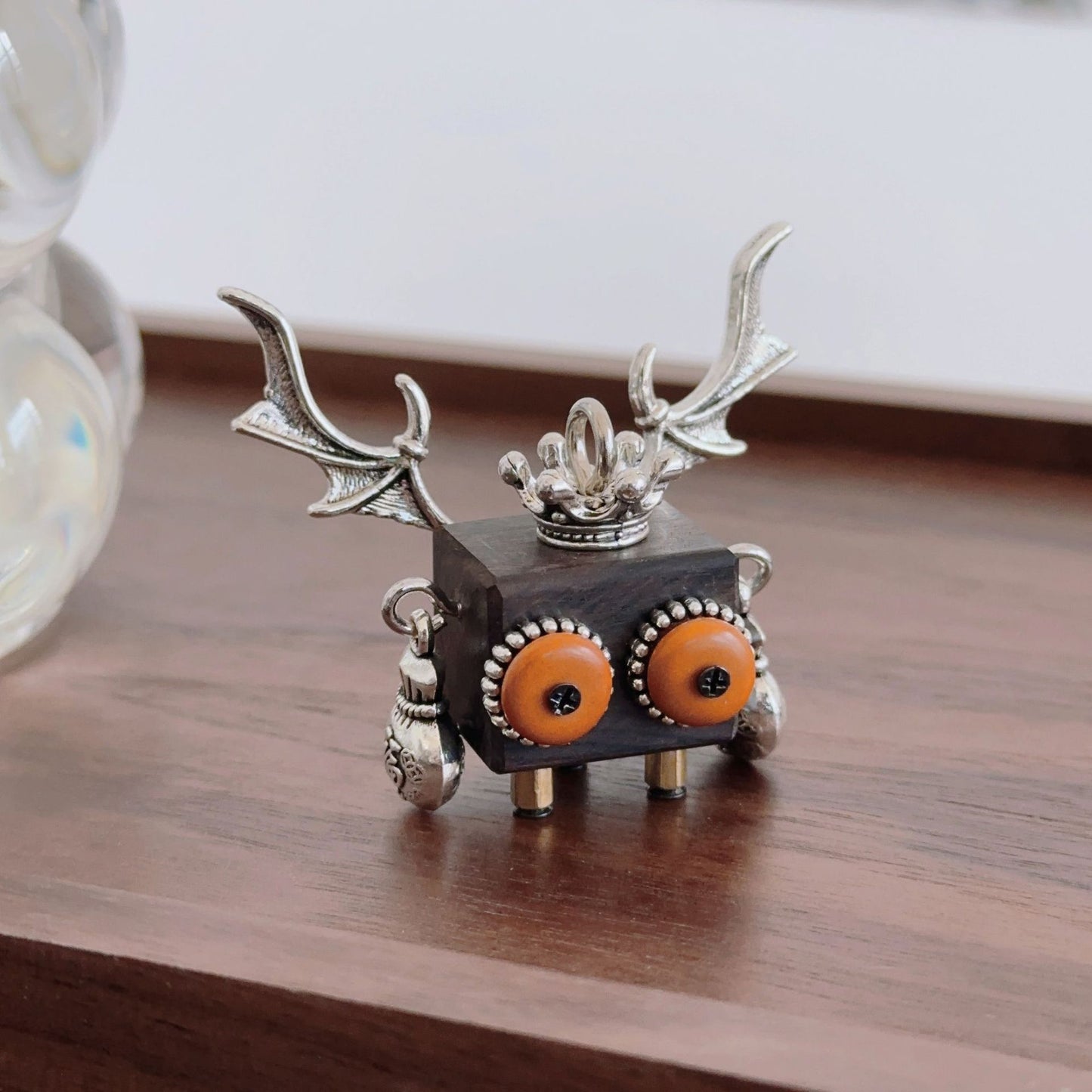 Personality Handmade Wooden Robot Hangings Accessories Pendants