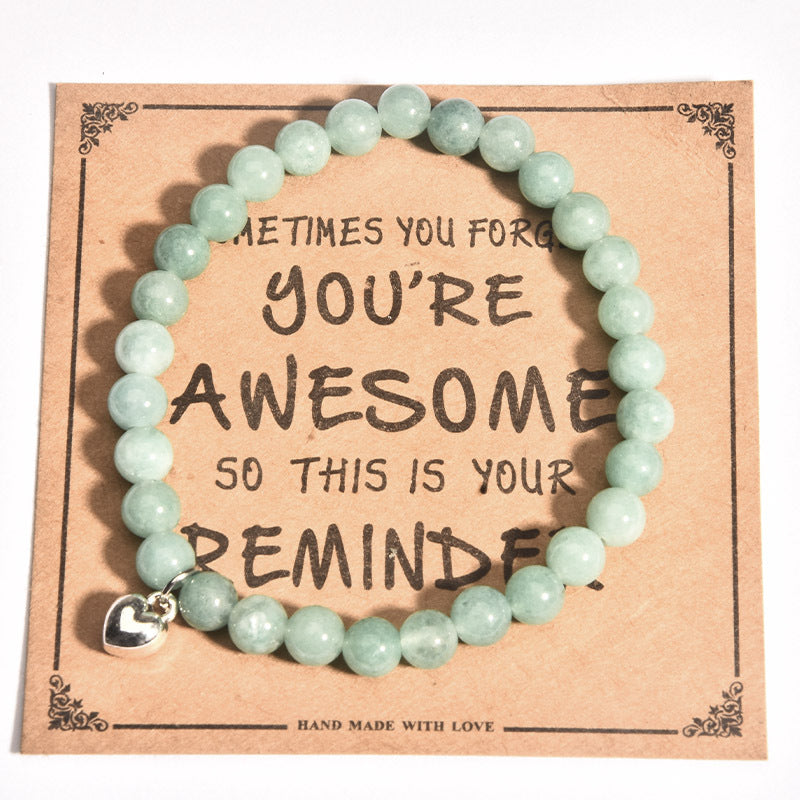 Listed Stone Pink Zebra Elastic String Imitation Bracelets