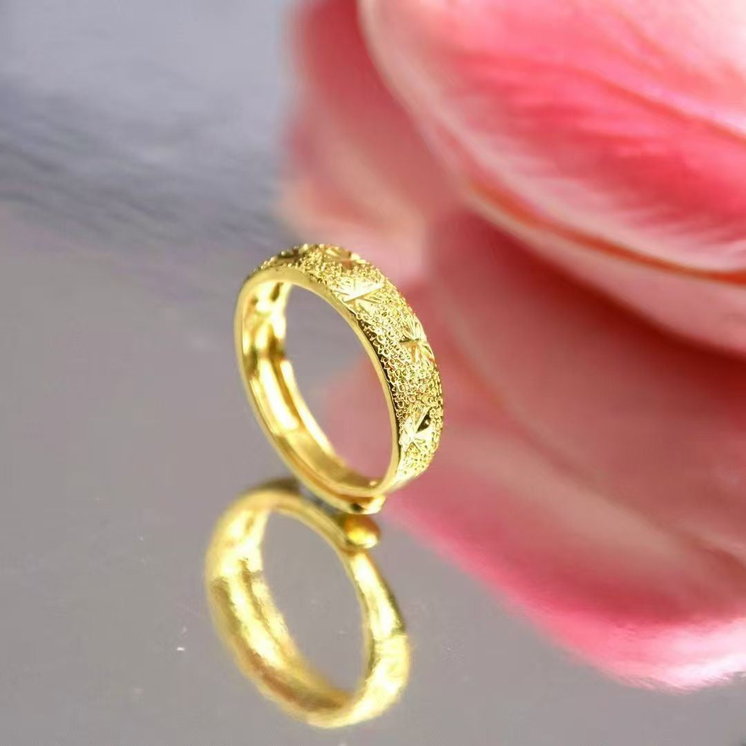 Placer Gold Big Diamond Fortune Full Ring