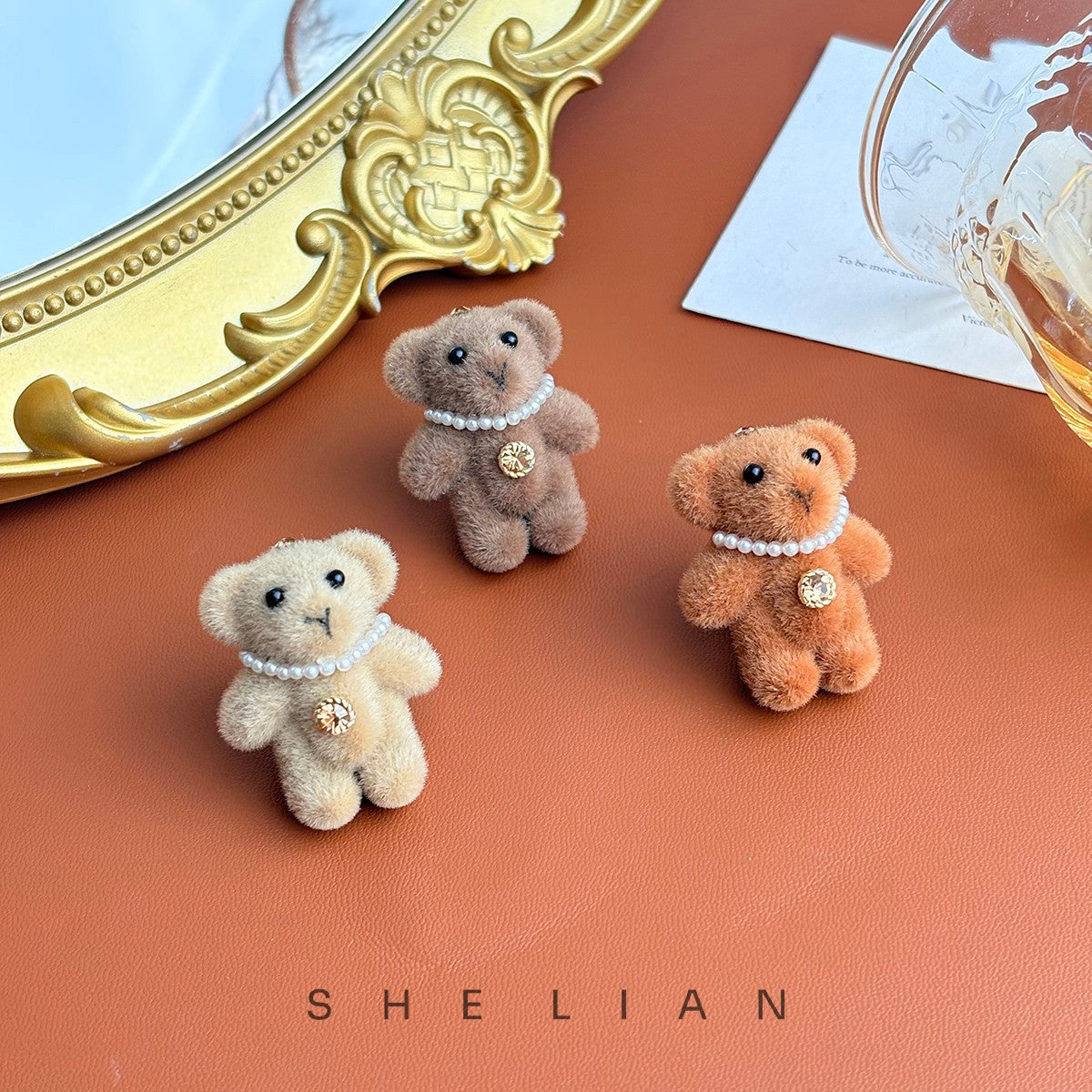 Animal Flocking Brooch Sweet Rabbit Cat Bear Horse Brooches