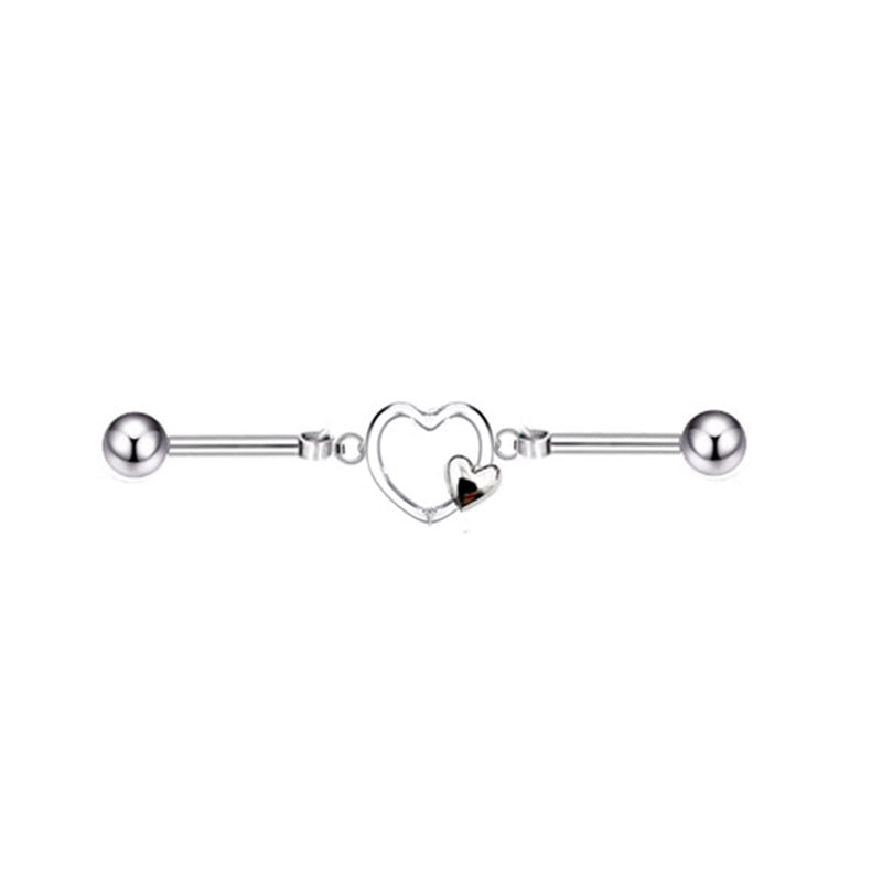 Pole Personality Planet Simple Popular Five-pointed Star Long Brush Holder Earrings