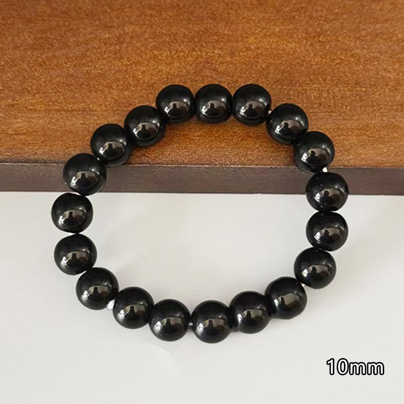 Glass Female Ice Transparent Gradient Round Beads Pliable Temperament Imitation Bracelets
