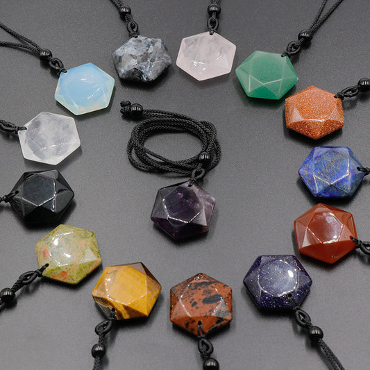 Natural Crystal Stone Amethyst Green Aventurine Pendants