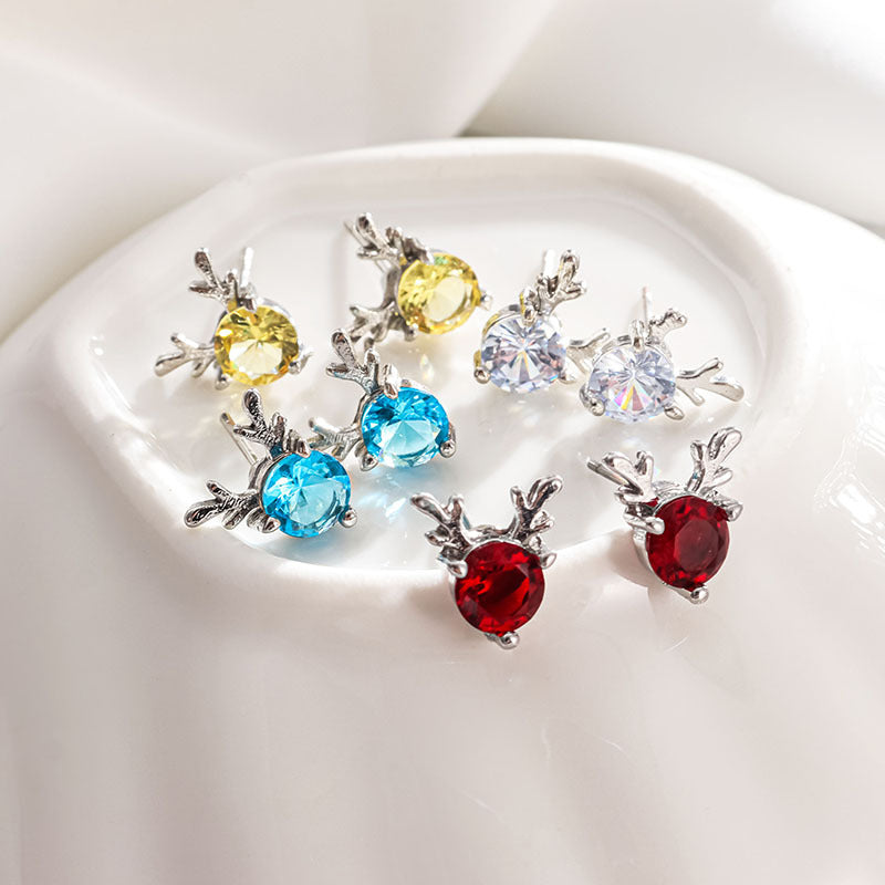 Has Your Ear Sweet Mori Simple Little Dear Antlers Deer Stud Earrings