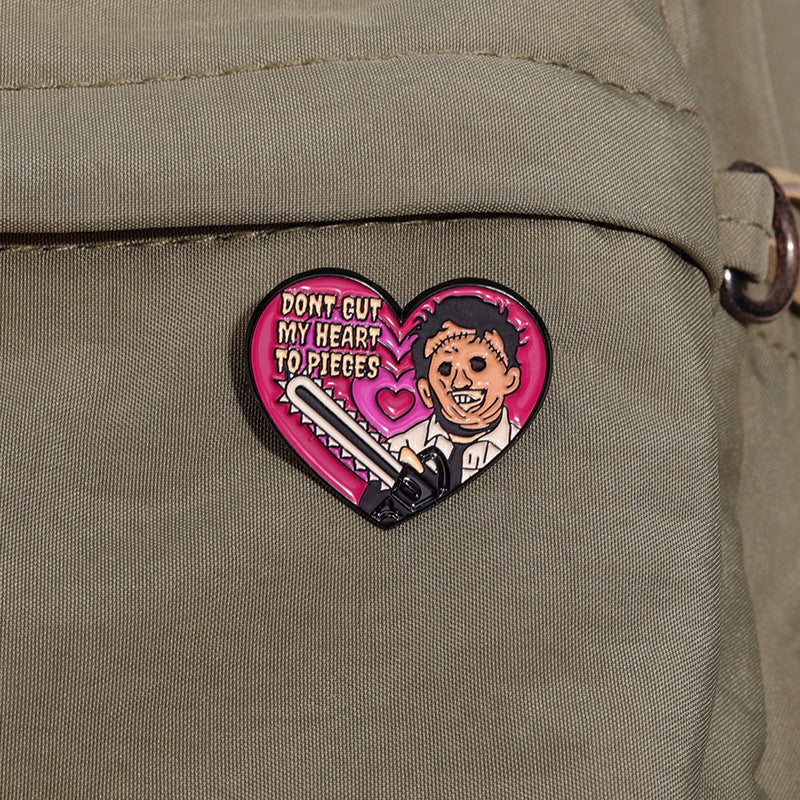 Heart-shaped Badge Fun Facial Tool With Brooches