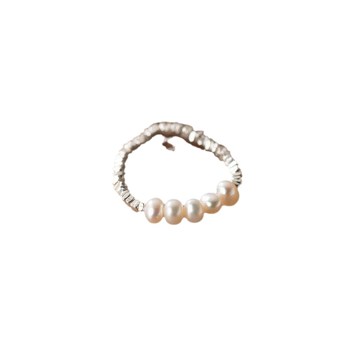 Style Glossy Broken Pearl Simplicity Temperament Rings