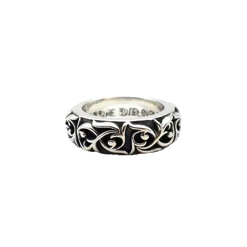 Women's & Men's Personality Cross Sterling Sier Couple Hipster Vintage Thai Eternal Ring