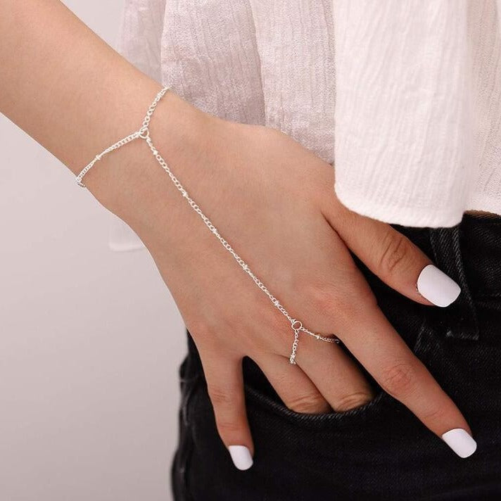 Chain Style Simple Beaded Finger Integrated Bracelets