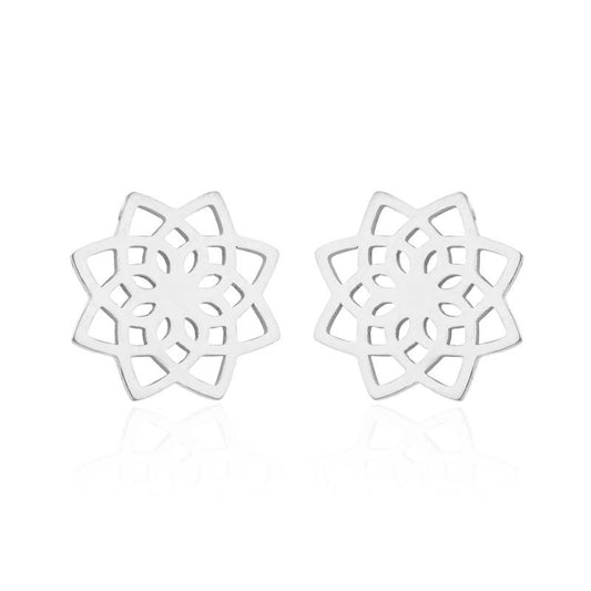 Fashion Small Fresh Flower Niche Hollow Earrings