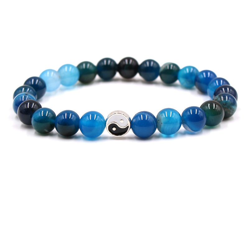 Women's & Men's Stone White Turquoise Volcanic Rock Gossip Bracelets