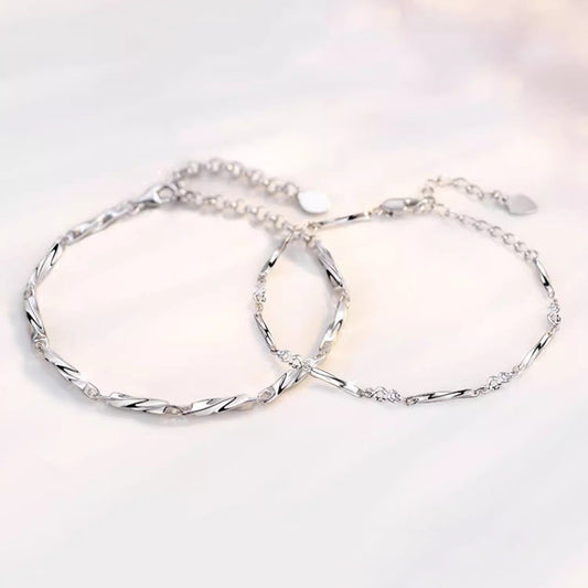 Women's Sier Mobius Fashion Mori Style Wrist Bracelet