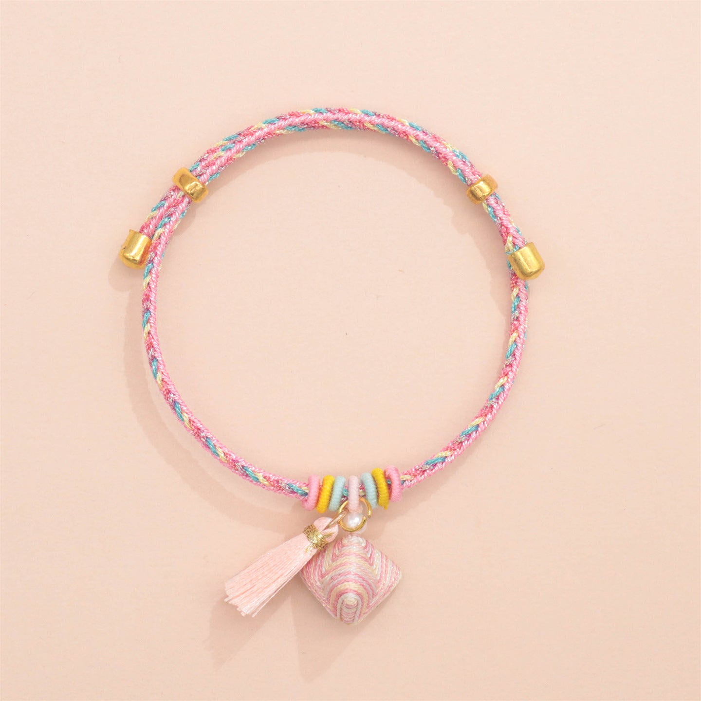 Festival Colorful Rope Carrying Strap Handmade Woven Bracelet