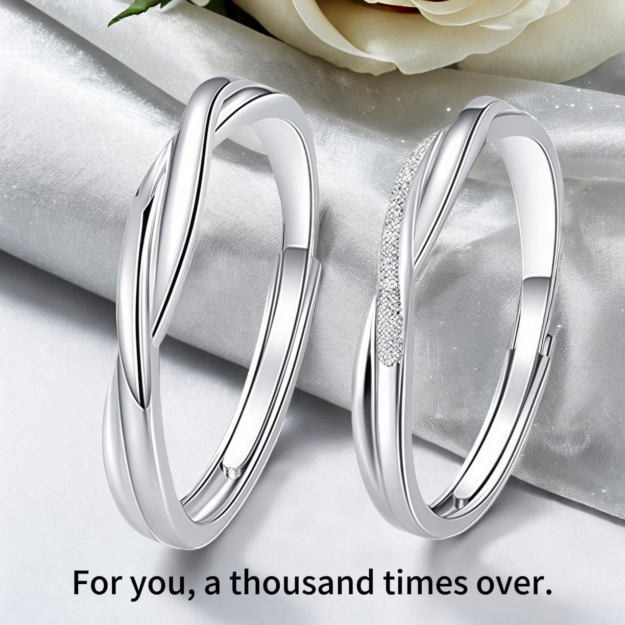 Women's & Men's Mobius Strip Couple Advanced Sense Gold-plated Open Adjustable Rings