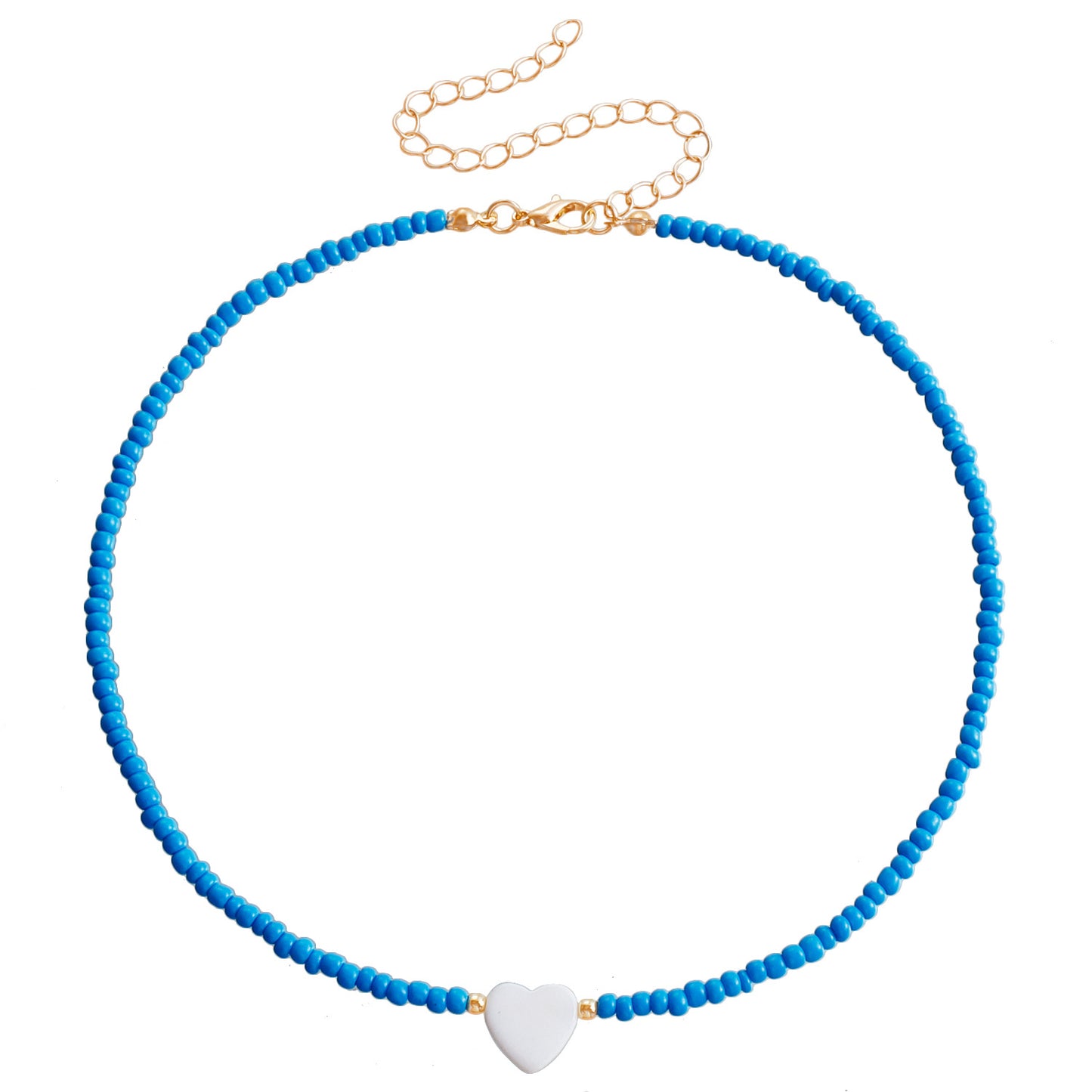 Women's Ornament Bohemian White Small Size Beads Necklaces