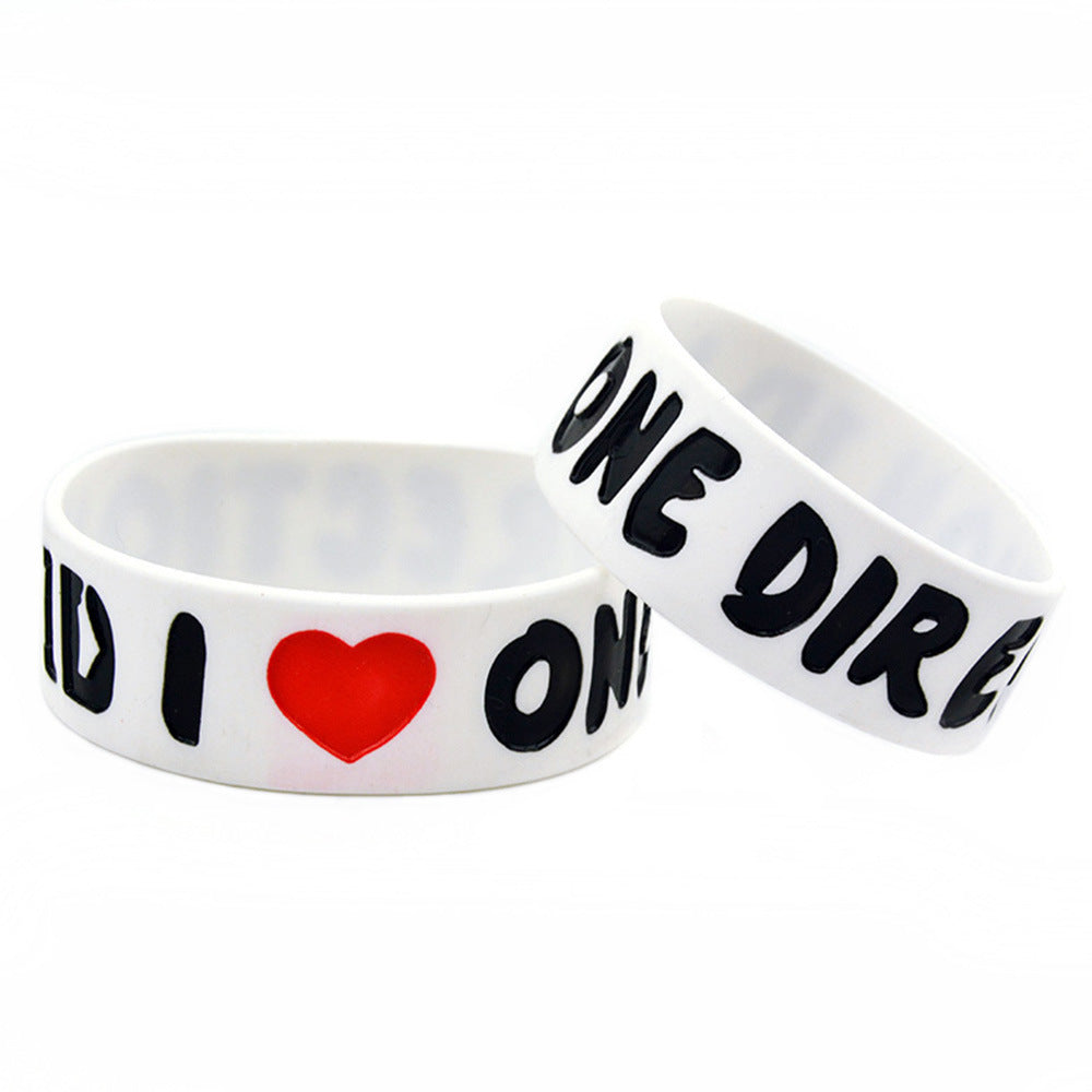 Silicone Fashion Music Hand Strap Trendy Hip Hop Bracelet