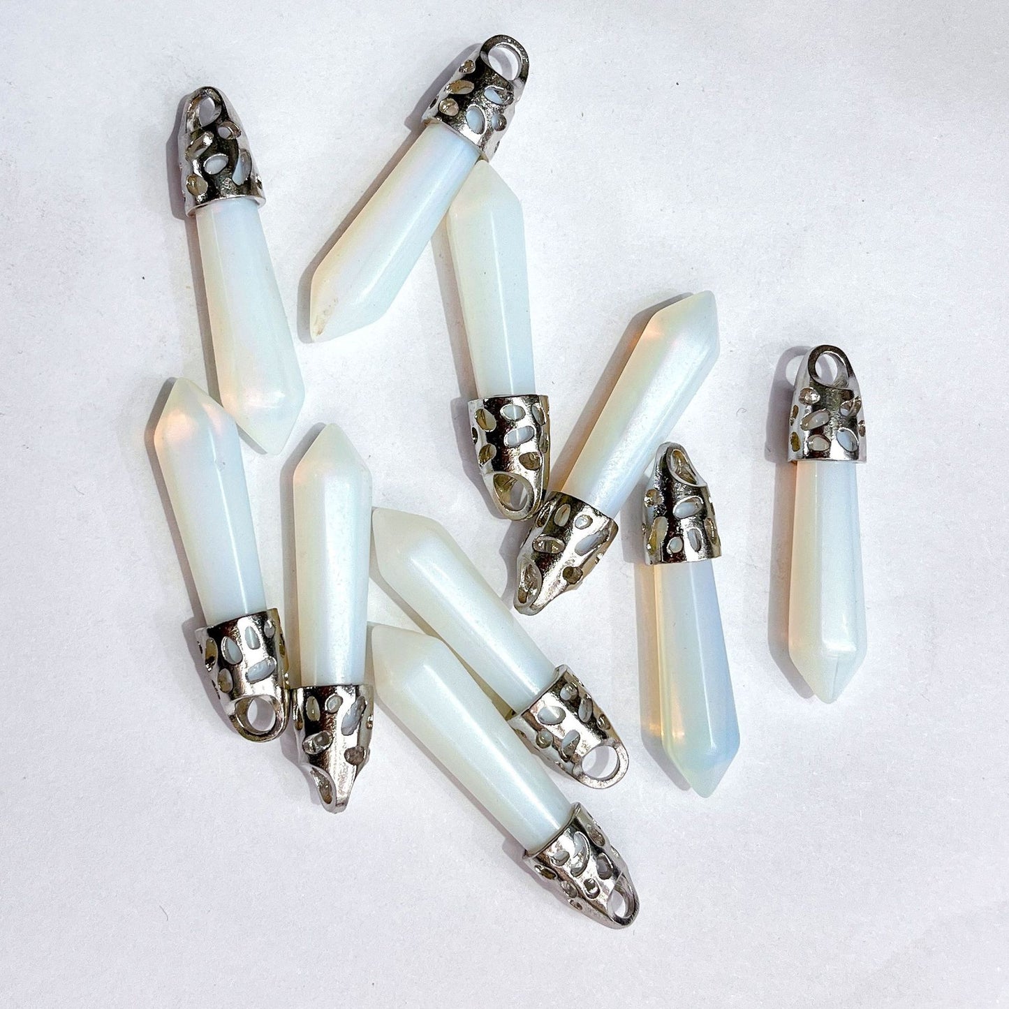 Crystal Agate Hexagon Prism Bullet Accessories Pendants