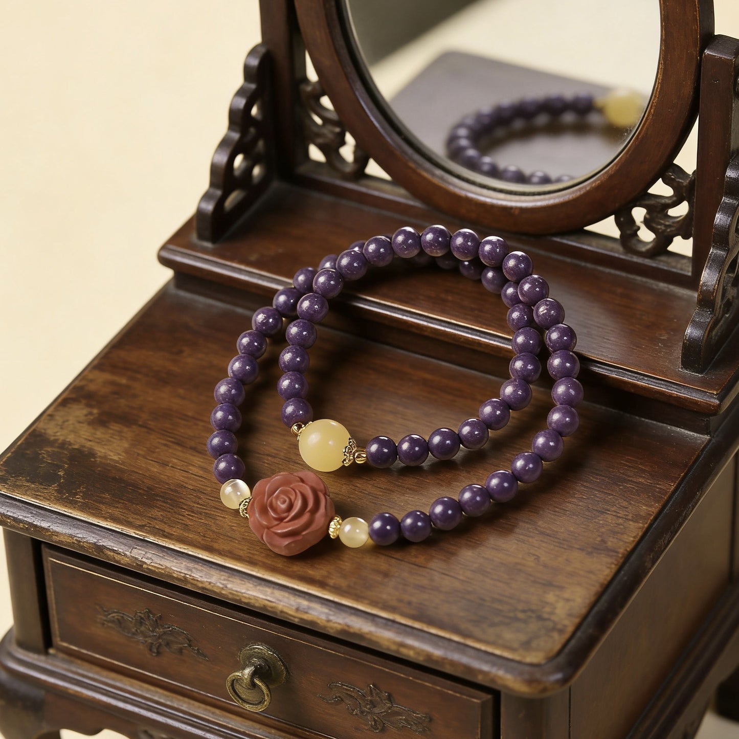 Natural Combination Aromatic Beads Traditional Chinese Medicine Rose Double Bracelet
