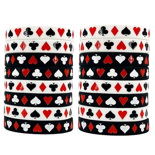 Silicone Poker Enthusiasts Entertainment Activities Trendy Cool Bracelets