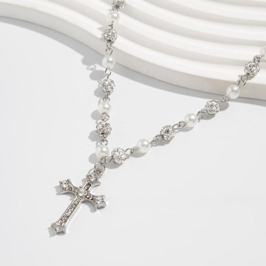 Pearl Style Hip Hop Niche Personality Necklace