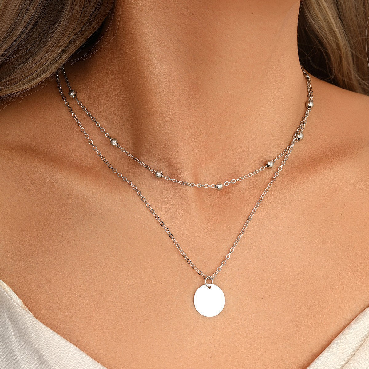 Women's Chain Simple Temperamental Cold Style Round Alloy Necklace