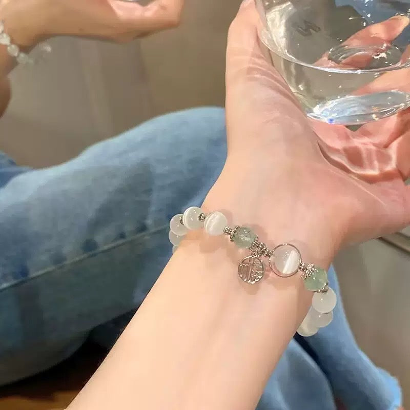 Style Blessing Card Beaded Female Summer Niche Design Temperament Imitation Bracelets