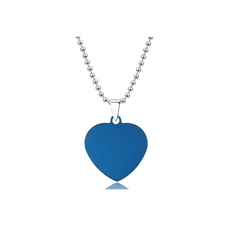 Laser Color Printing Material Holiday Gift Lettering Stainless Necklace