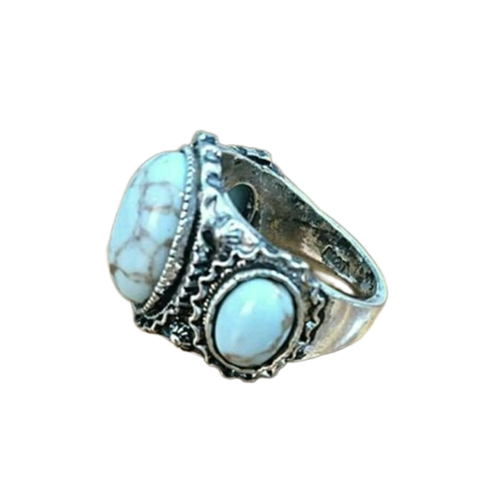 Women's & Men's Ethnic Style Turquoise Trendy Vintage Ring