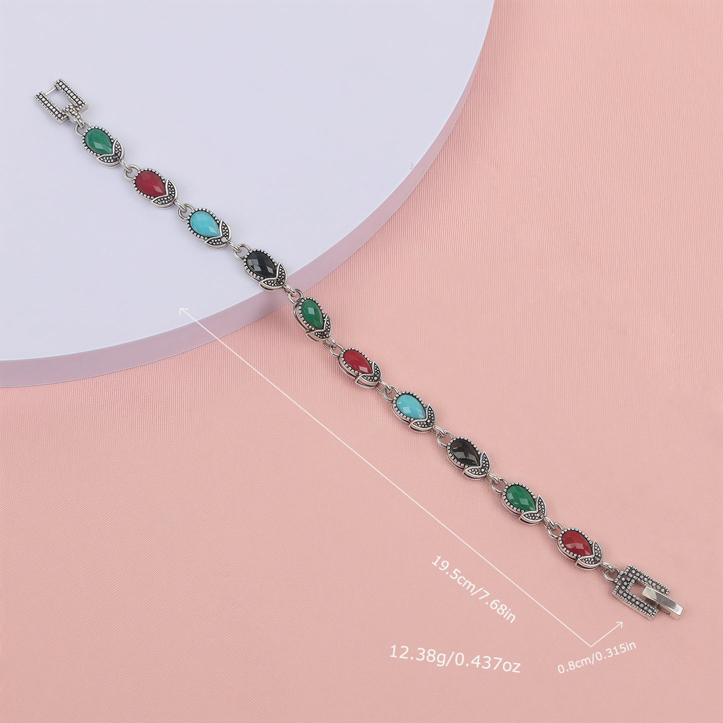 Women's Personality Retro Ethnic Style Inlaid Turquoise Bracelet