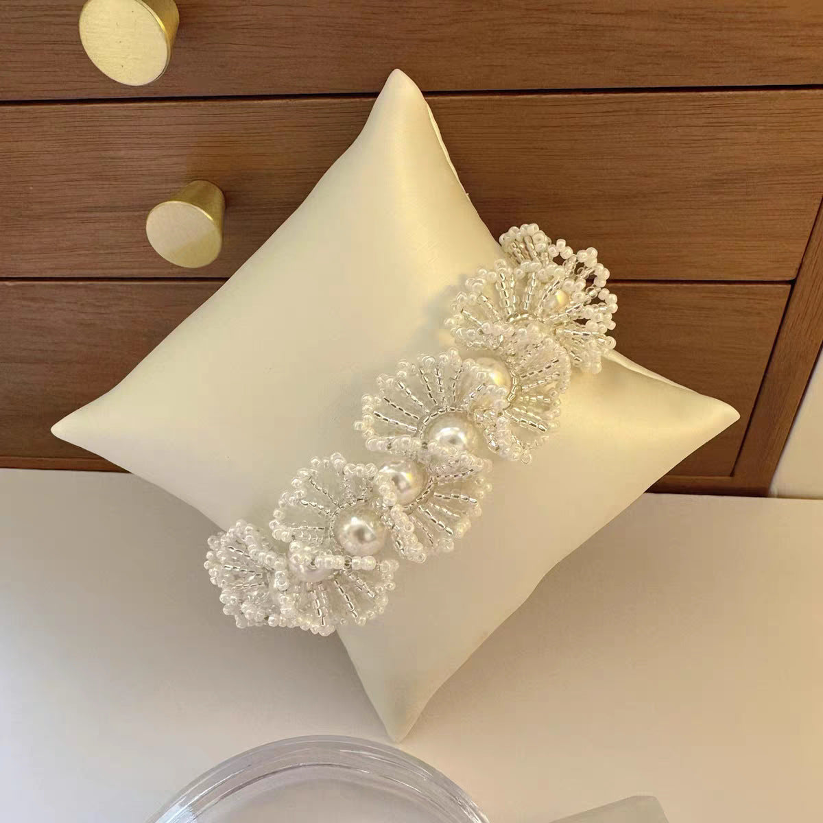 Women's Lace Pearl Flower Fashion Handmade Bead Woven Bracelets