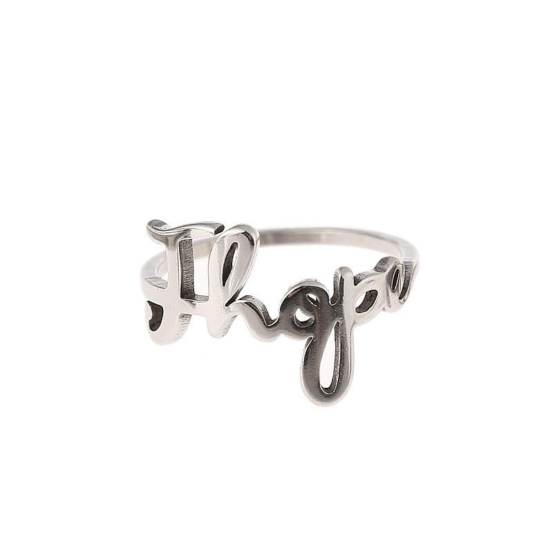 Cool Peripheral Titanium Steel Small Group Rings