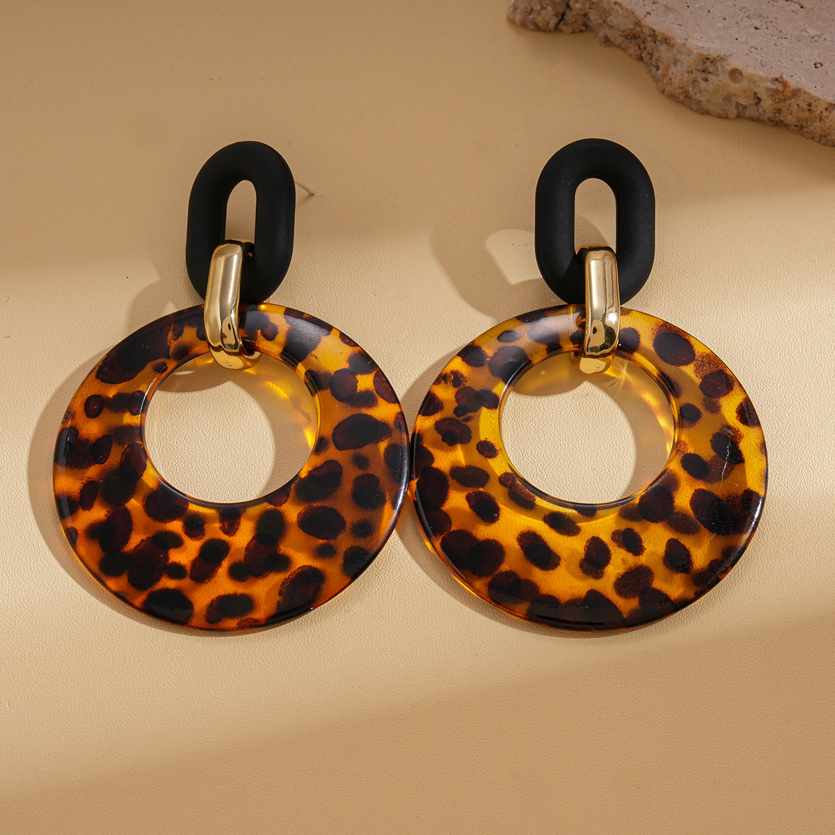 Chinese Style Coffee Color Wooden Bead Light Luxury High-grade Mori Rings