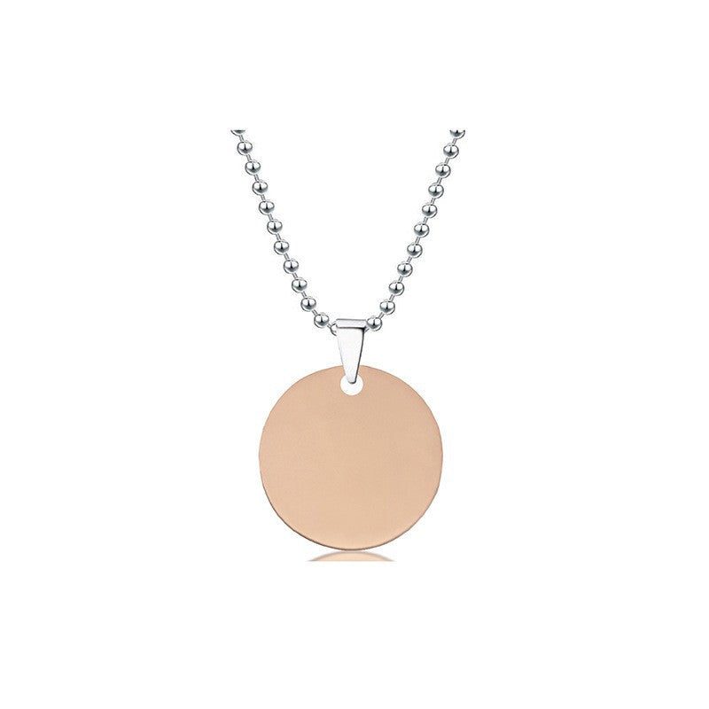 Laser Color Printing Material Holiday Gift Lettering Stainless Necklace