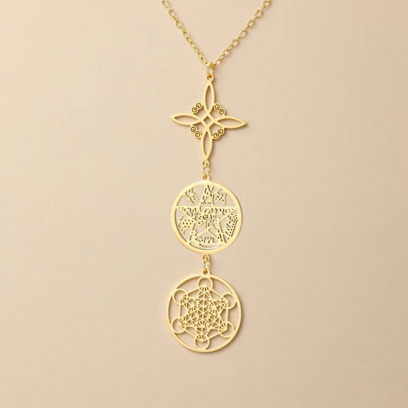 Women's Square Long Fashion Elegant Commemorative Gift Necklace