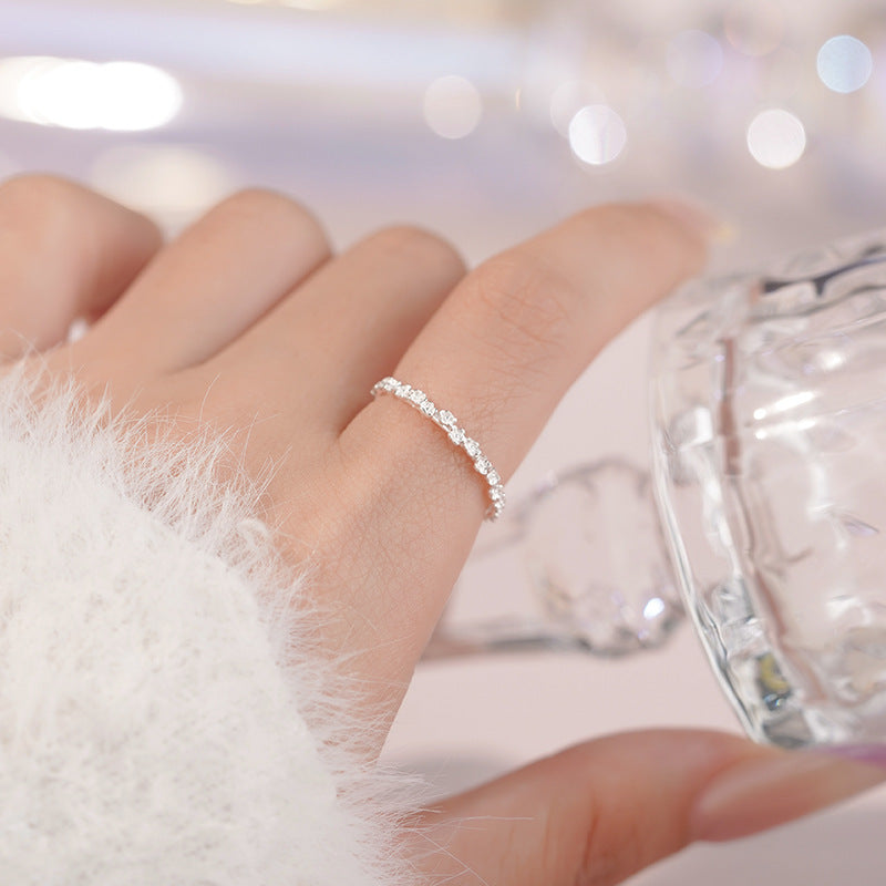 Gan Sier Big Little Flower Korean Rings