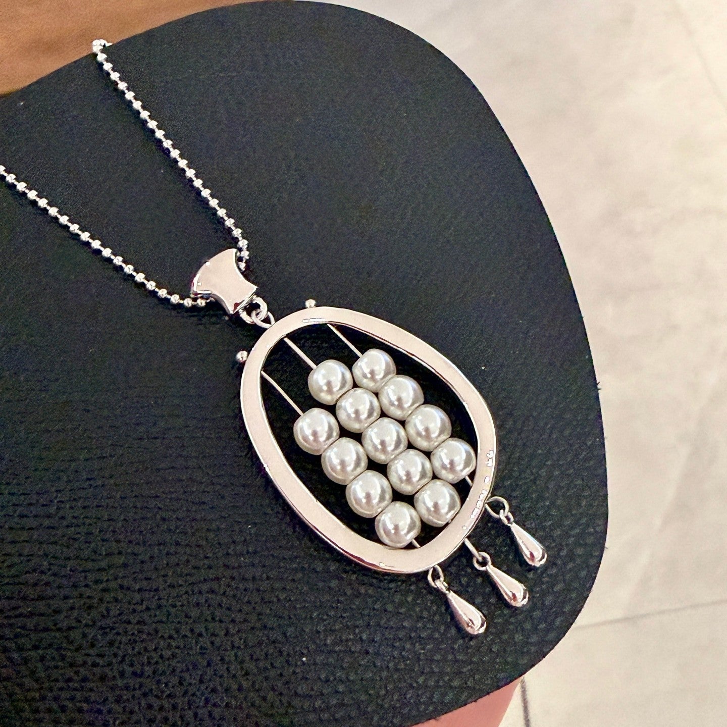 Abacus Water Drop Tassel High-grade Light Luxury Delicate Pearl Beaded Pendants