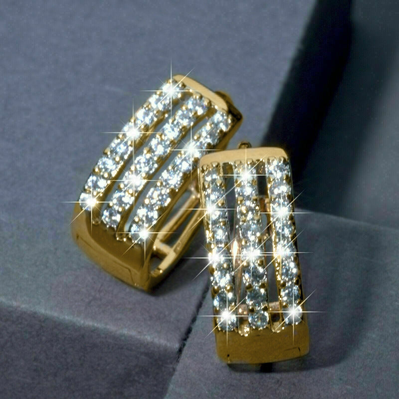 Exaggerated Elegant Zircon Personalized Clip Valentine's Day Ear Buckle