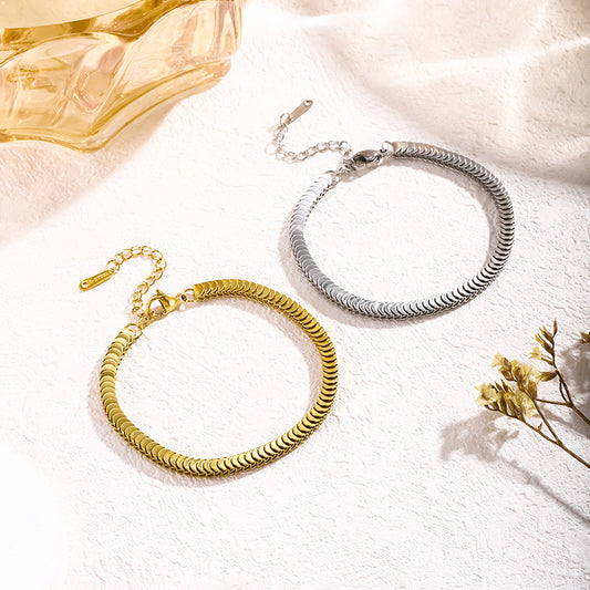 Summer Hand Self-discipline Square Scale Mesh Double-sided Retro Minority Bracelets