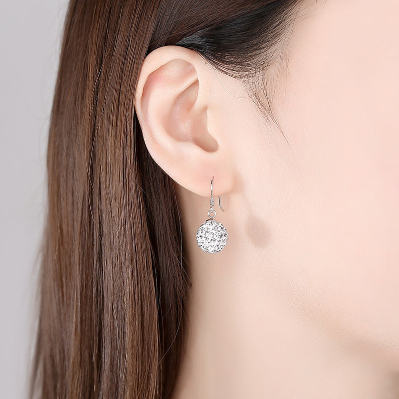 Elegant Siering Crystal Eardrops Korean Style Female Accessories Earrings