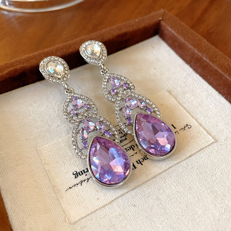 Zircon Butterfly Water Drop Ear Female Rings