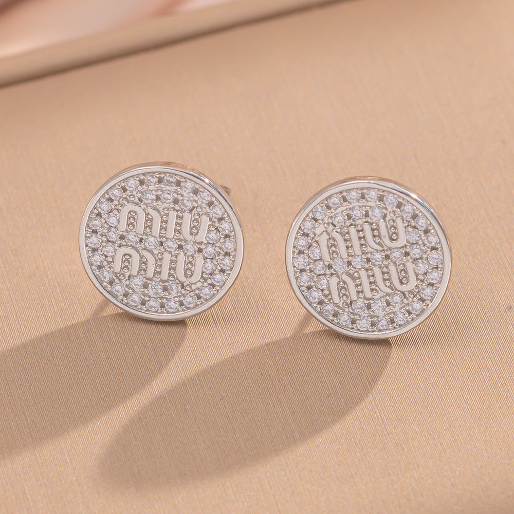 Simple Classic All Match Fashion Zircon Earrings