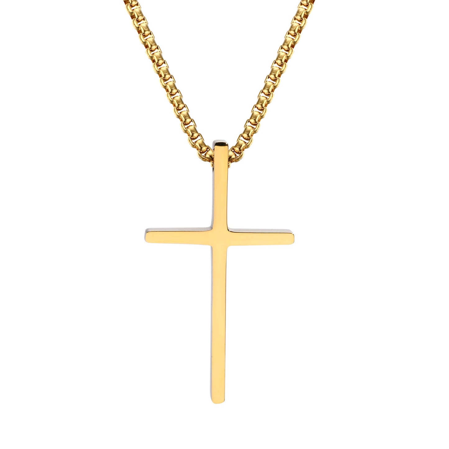 Women's & Men's Stainless Steel Light Cross Pearl Chain Pendants