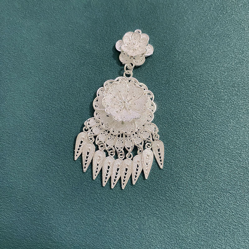 Magnets Sier Hat Butterfly Peacock Phoenix Earrings