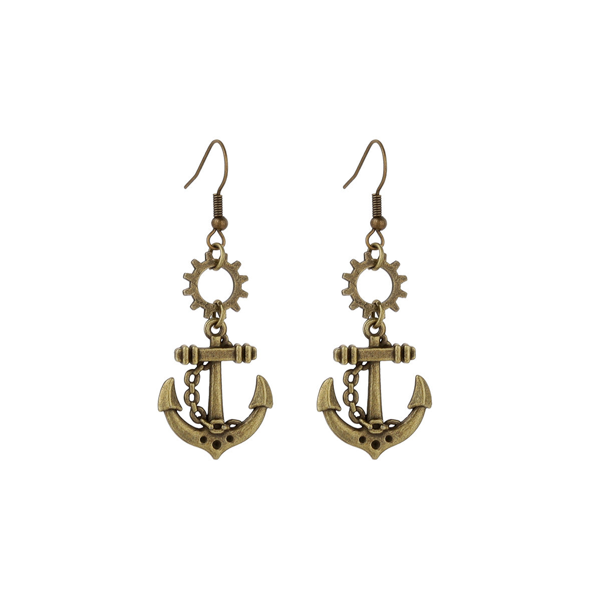 Design Vintage Steam Punk Skull Mechanical Earrings