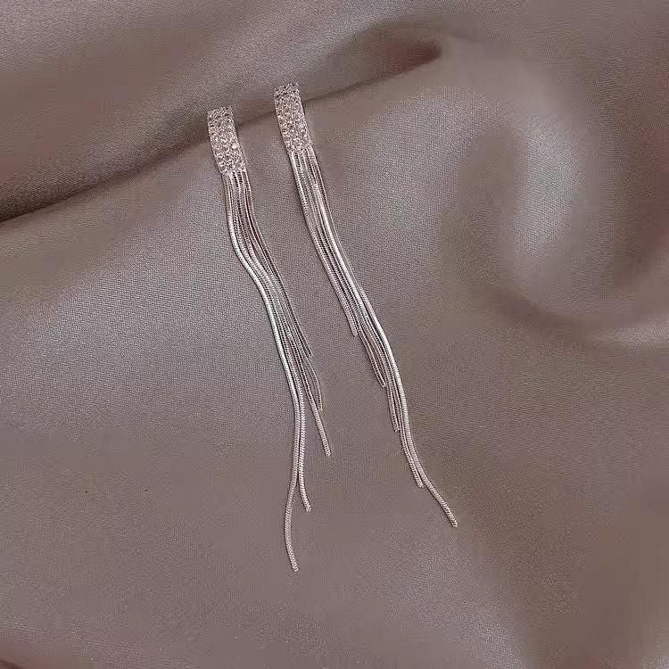 Luxury Female Long Fringe Personalized Minority Retro Earrings